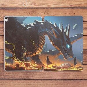 iPad case dragon Blue smart case iPad case stand Mystical animal print iPad case knight iPad case dinoiPad case men Cartoon art Trendy cover