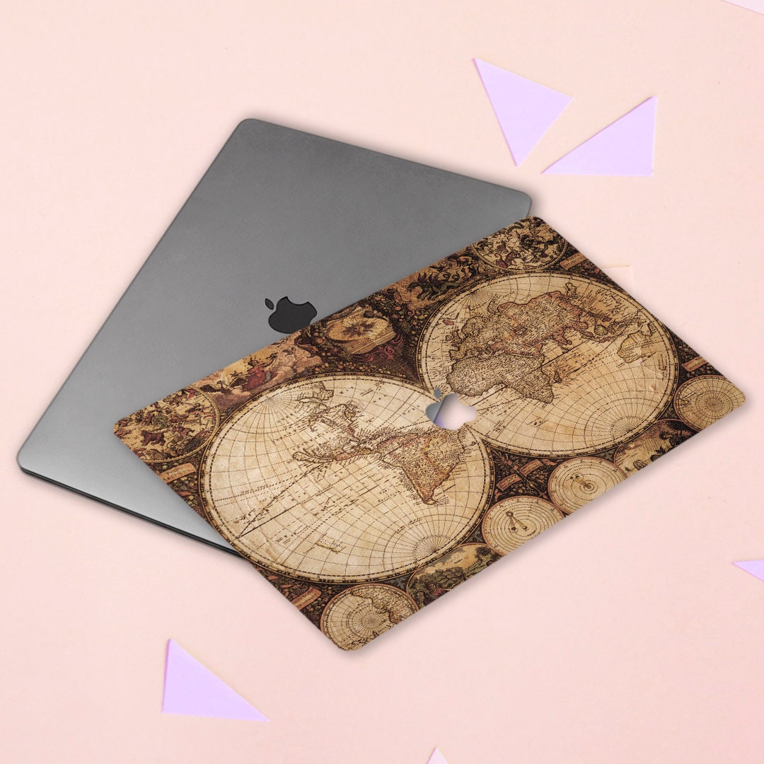 Macbook skin travel Macbook case world Macbook skin map Etsy