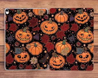 Creepy pumpkin print iPad case scary Spider art case Halloween decor iPad case 12 9 iPad Pro case iPad Air 5 case iPad 11 case iPad mini 6