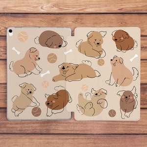iPad Tasche Hundedruck Beige iPad Hülle Niedliche Tierkunst iPad Hülle Kawaii Hundedruck iPad Ait 5 Hundeliebhaber Geschenk iPad mini 6 iPad case 10 5