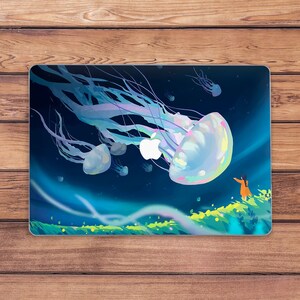 Jelly fish print Macbook case cartoon Macbook case blue Macbook M2 case Pro 13 2022 case Macbook M1 air Air 13 2022 case Macbook Pro 16