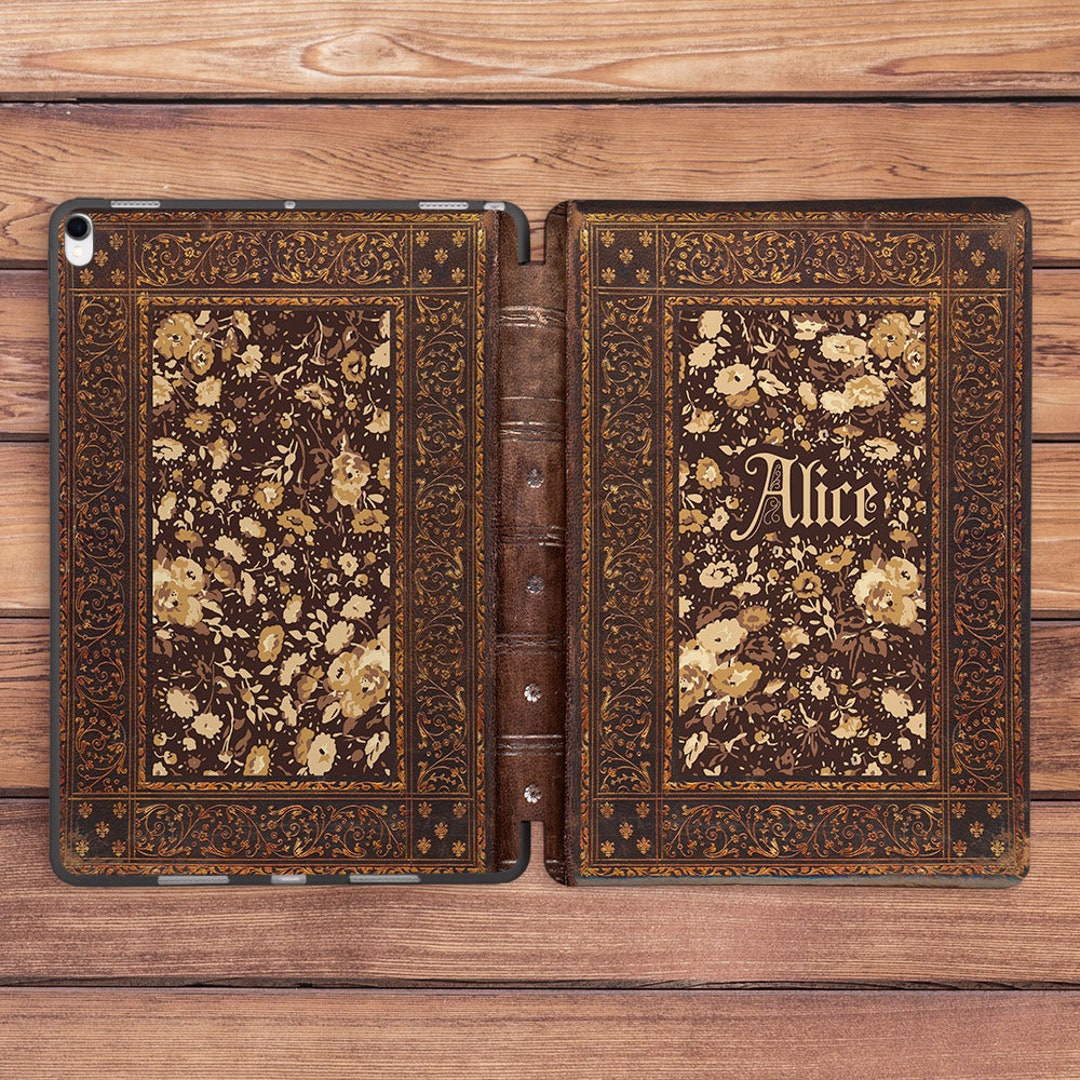 Vintage Book Print Looks Like Book iPad Case Custom iPad Case Name