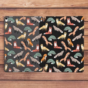 Kawaii fox art iPad case animal Cute fox case iPad smart case iPad case kids iPad Air case iPad Pro case Cartoon art iPad smart case Funny