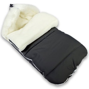 KiziaMizia - Saco de dormir BlueKitty Wool para carrinho; Saco de dormir tipo trenó; Saco de dormir para carrinho; À prova d'água 100 cm