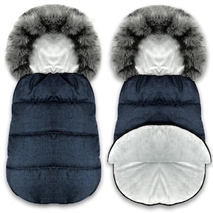 KiziaMizia - Saco de dormir BlueKitty Stroller; Saco de dormir tipo trenó; Saco de dormir para carrinho; À prova d'água 90 cm