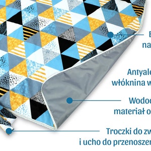 BlaueKatze Picknickdecke Spielmatte Strandmatte Wasserdicht Baumwolle XL 145x170 oder 180x200 Bild 4