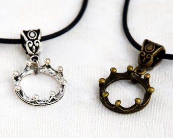 Fantasy Gothic Kette Krone / König / Königin / Silber / Messing / Mittelalter / Viktorianisch / Steampunk / Tiara / Boho / Gipsy / Halskette