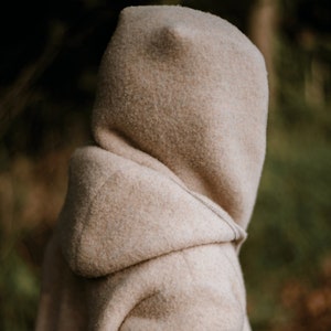 Merino wool fleece jacket Pastel beige image 4