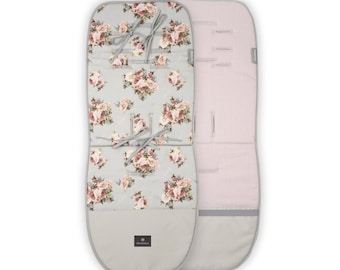 Valco stroller liner | Roses on gray (choose your model)