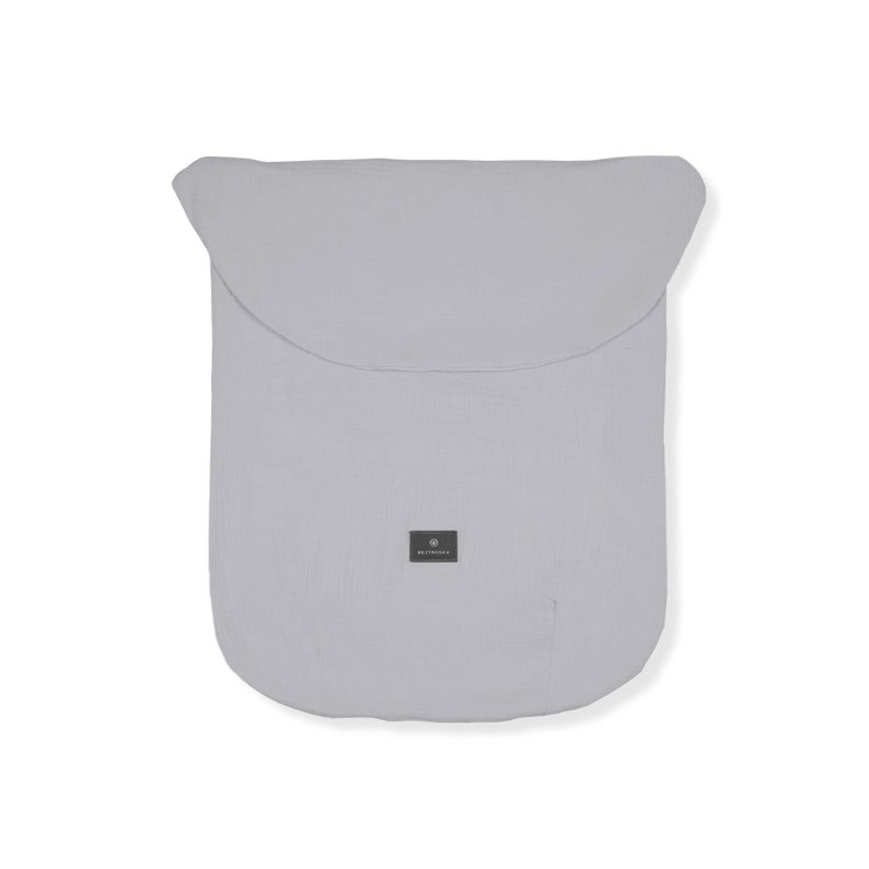 NEU EXTRA Leichte Kinderwagendecke, Fußdecke, Fußsack leichter Sommer-Leichtschlafsack Musselin-Baumwolle Light pastel gray