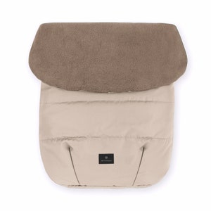 Stroller blanket, foot cover, footmuff, fall-winter / waterproof Pastel beige