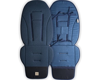 Silver cross top seat liner blue
