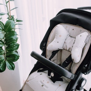 Colchoneta reversible para cochecito de bebé, varios modelos: Cybex, Valco, Uppa Baby, Baby Jogger, Mast Swiss, Bugaboo, Babyzen.