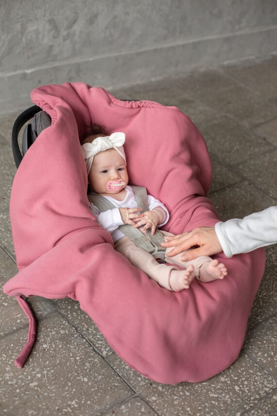 Car Seat Swaddle Velour Child Seat Swaddle Beztroska X MKTP Indian Pink Etsy Canada