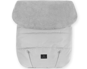 Stroller blanket, foot cover, footmuff, fall-winter / waterproof | Light gray pastel