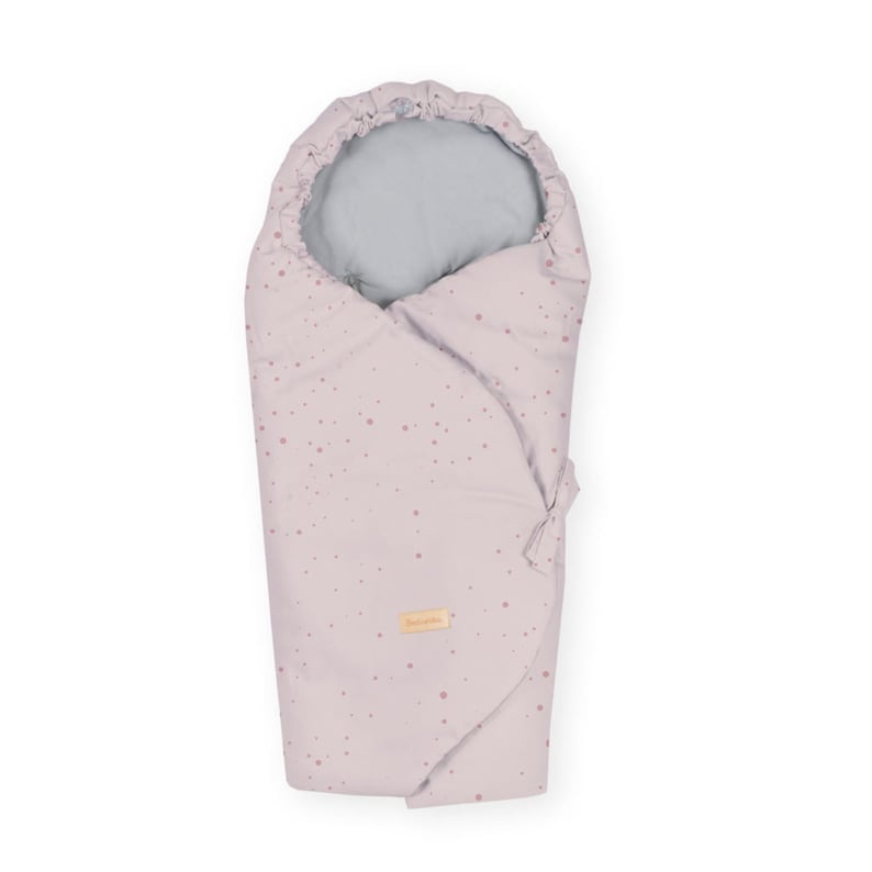 Car seat swaddle Pink polka dots