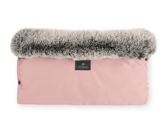 Waterproof Hand Muff with faux fur | PINK