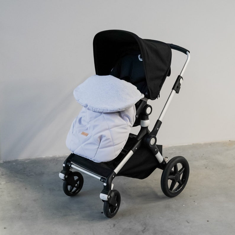 NEW Light stroller blanket, foot cover, spring-summer, light footmuff light sleeping bag / waterproof Light pastel gray