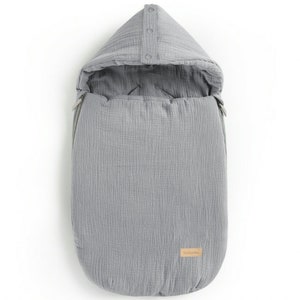 Cotton Beztroska foot muff in light Grey