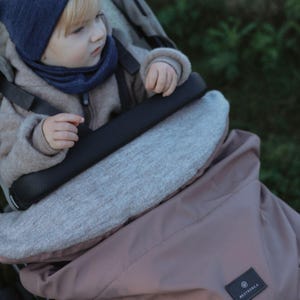 Merino stroller blanket, foot cover, footmuff, merino wool + waterproof