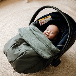 Car seat blanket, foot cover , footmuff,  fall-winter / waterproof | Olive