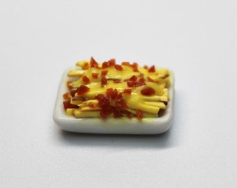 Bacon Cheese Fries - 1/12th Scale Dollhouse Miniature OOAK