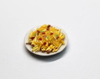 Loaded Bacon Cheese Fries Appetizer - 1/12th Scale Dollhouse Miniature OOAK