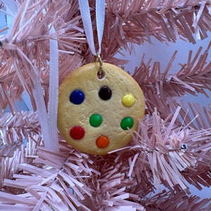 Handmade M&M Candy Cookie Tree Ornament One-of-a-Kind Unique Christmas Gift image 6