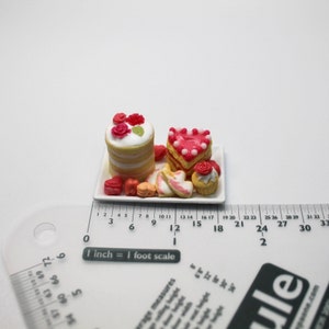 Hearts, Roses, and Unicorns Dessert Tray 1/12th Scale Dollhouse Miniature image 5