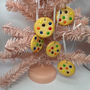 Handmade M&M Candy Cookie Tree Ornament One-of-a-Kind Unique Christmas Gift image 7
