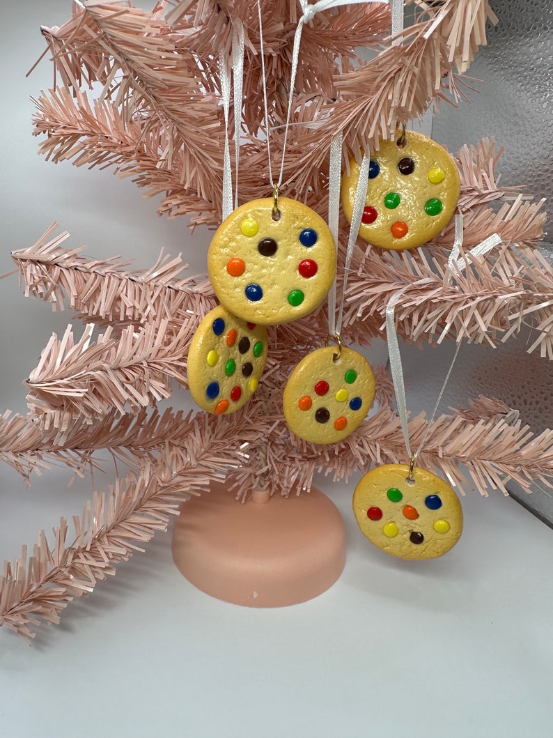 Handmade M&M Candy Cookie Tree Ornament One-of-a-Kind Unique Christmas Gift image 7