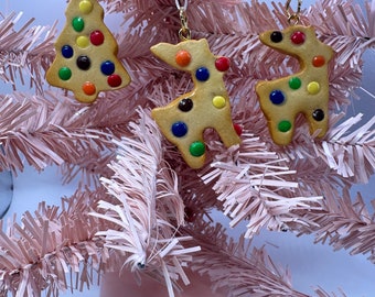 Handmade Shaped M&M Candy Cookie Tree Ornament | One-of-a-Kind Unique Christmas Gift