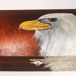 Treasure box painted with an eagle