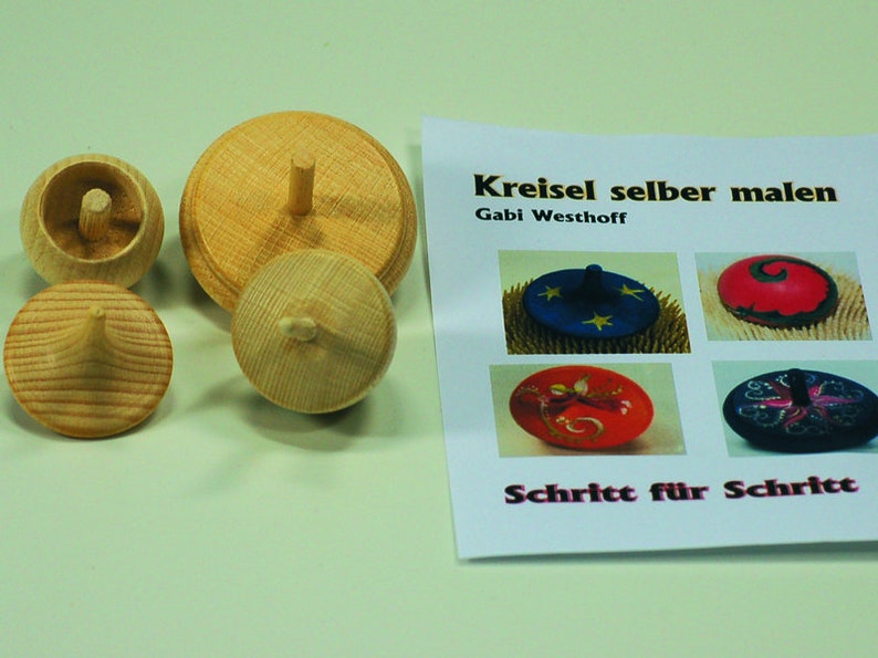 Kreisel aus Holz mit Malanleitung Bild 1