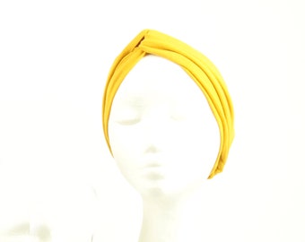 Hair band muslin mustard yellow wrap hair band tie hair band bandeau