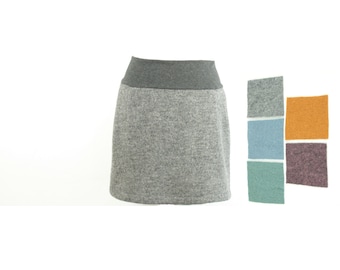 Walk skirt wool skirt size. 36-44 hip warmer 5 colors mini skirt walk