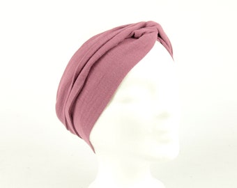 Hair band muslin old pink berry wrap hair band tie hair band bandeau