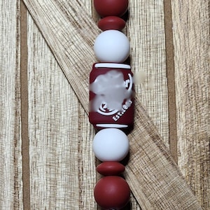 Pepper cola silicone beaded keychain