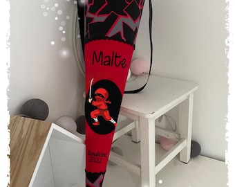Schultüte Zuckertüte mit Ninjago Jay Plüschfigur und Lichtschwert