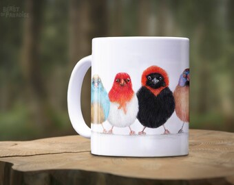 Vogel Mokken, Dieren Mokken, Cadeau voor vogelliefhebber, Keramische Koffie Mok, Cute Little Birdies, Grappige Vogel Mok, Afrika Cadeaus