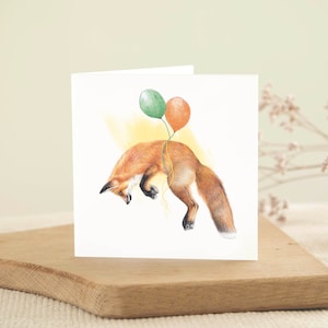 Carte Fox, Carte d’anniversaire, Carte de vœux vierge, Cartes d’animaux, Carte drôle, Carte de fête, Carte juste parce que, Cadeau pour ami, Chasse heureuse