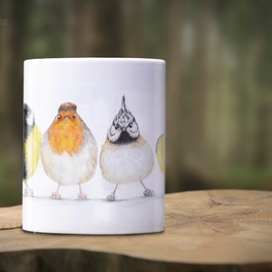 Bird Mug, Animal Mugs, Cute Little Birdies, Cute Ceramic Mug, Gift for Bird Lovers, Gift For Bird Watcher, Funny Mugs, UK Garden Birds image 3