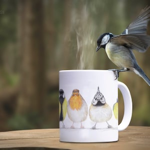Vogel Mokken, Dieren Mokken, Cadeau voor vogelliefhebber, Keramische Koffie Mok, Cute Little Birdies, Grappige Vogel Mok, Tuinvogeltjes NL afbeelding 5
