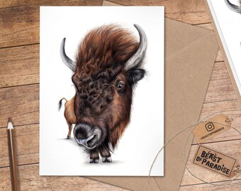 Bison Greeting Card | Etsy