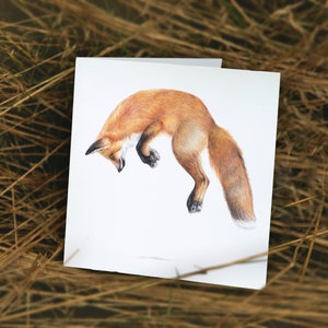Carte Fox, Carte d’anniversaire, Carte de vœux vierge, Cartes d’animaux, Carte drôle, Carte de fête, Carte juste parce que, Cadeau pour ami, Chasse heureuse