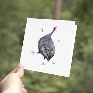 Parelhoender, Verjaardagskaart, Leuke Wenskaart, Dieren Kaarten, Grappige Kaarten, Zomaar Kaart, Poelepetaat Kaarten, Dieren Cadeau's