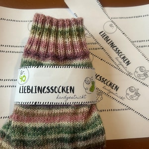 Sock banderole to print - for hand-knitted socks