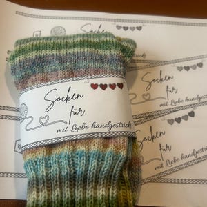 Printable sock label with individual name information