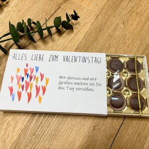Toffifee Valentine's Day banderole "Mit Herzen und mit Grüßen möchte ich Dir den Tag versüßen." Template PDF download