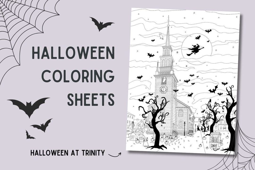 Halloween Newport RI Coloring Sheets Rhode Island Coloring Etsy